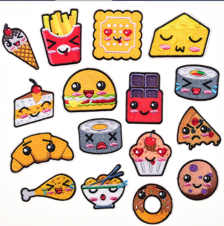 Phone Accessories Pictures - 10 шт. нашивки с вышивкой еды,