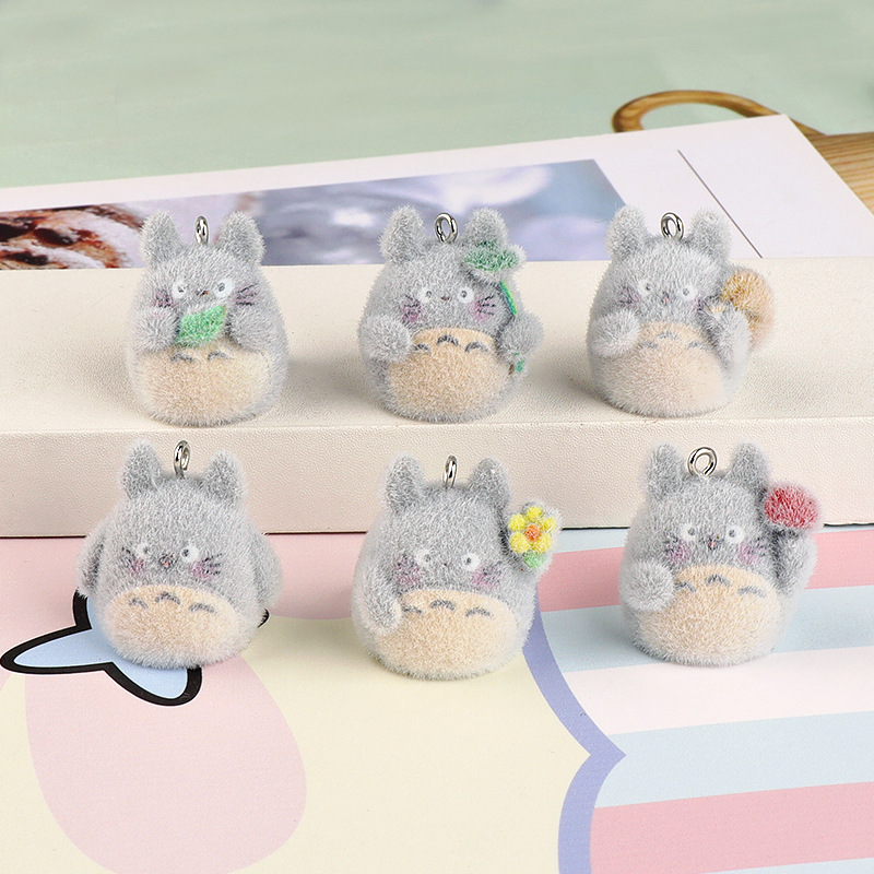 Phone Accessories Doll - Мини-брелок-подвеска из флокированной смолы «Тоторо», милый