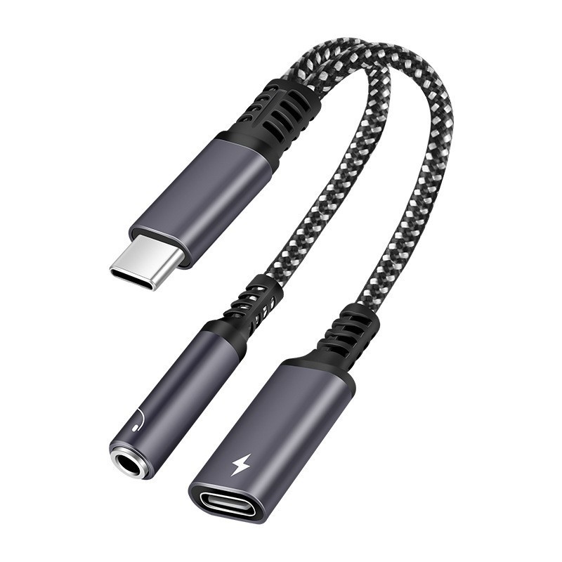 Earphone Splitter Jack - Кабель зарядный сетевой 2 в 1,