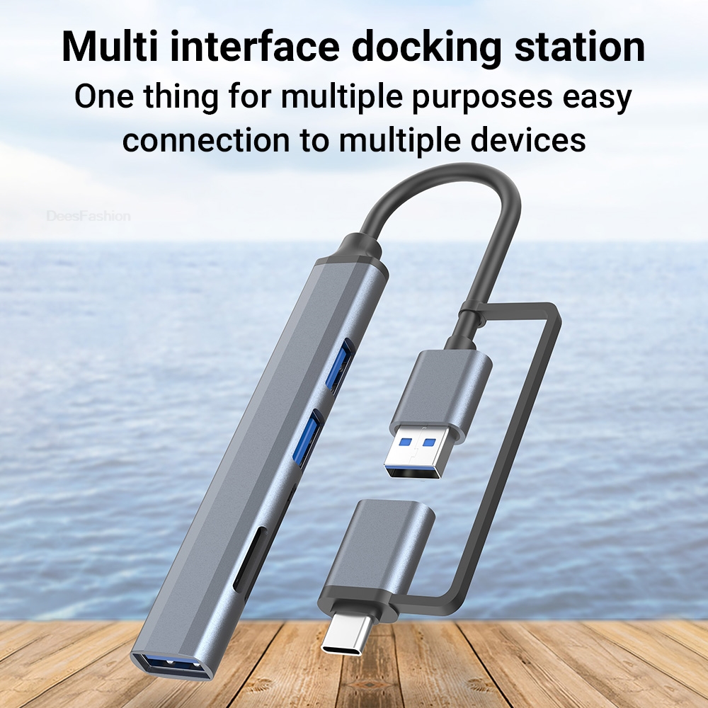 Phone Accessories Distributor - Многофункциональный USB 3.0 HUB-адаптер 4-в-1 Type-C